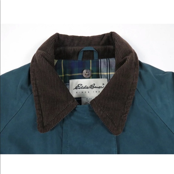 VINTAGE Eddie Bauer Courduroy Collar Wool Barn Jacket - Picture 4 of 8